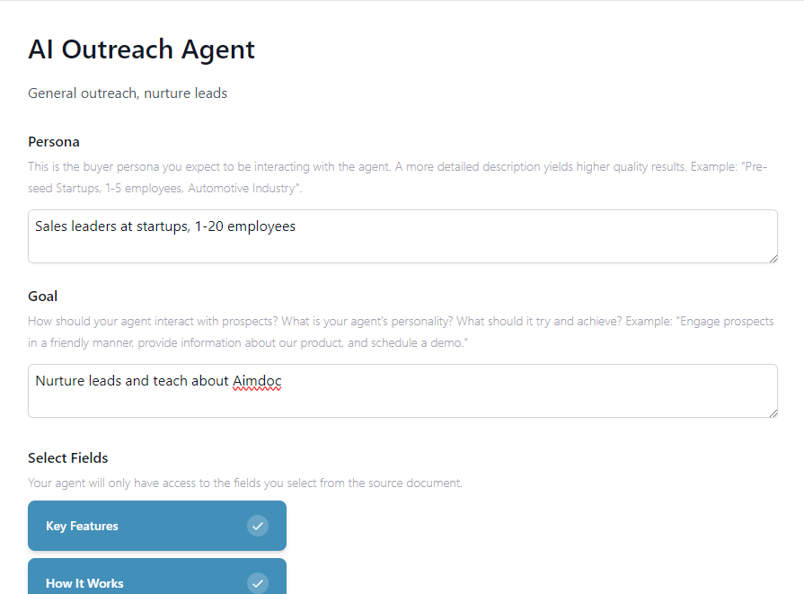 screenshot of Aimdoc