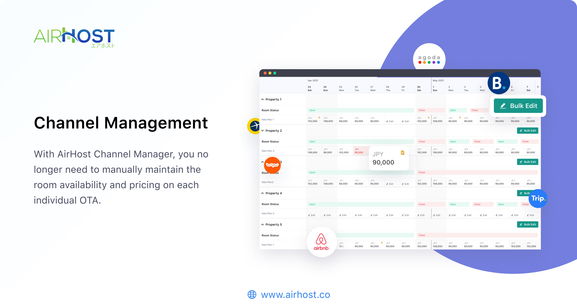 screenshot of AirHost