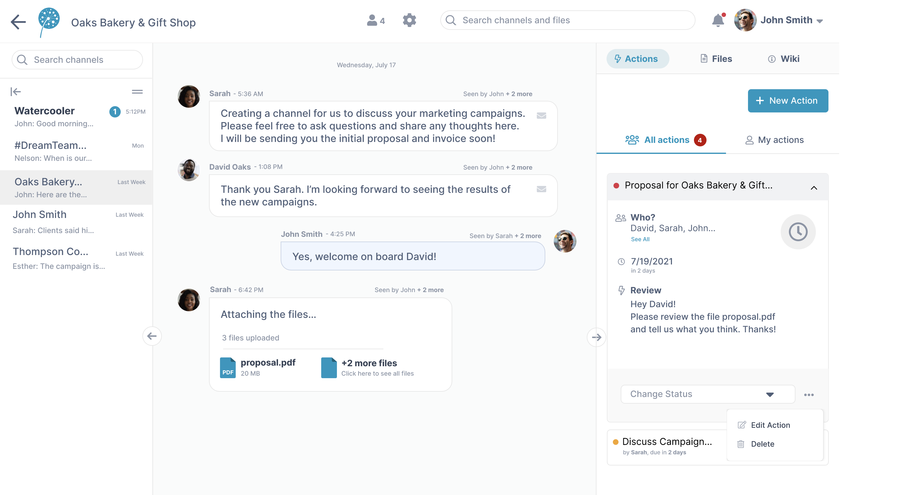 screenshot of AirSend