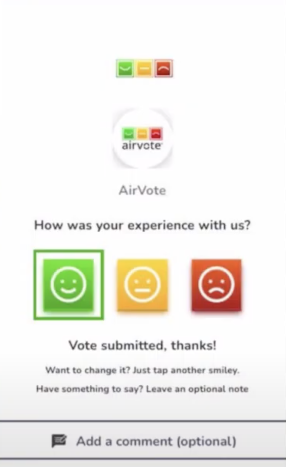screenshot of AirVote
