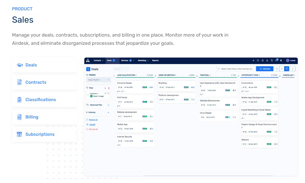 screenshot of Airdesk