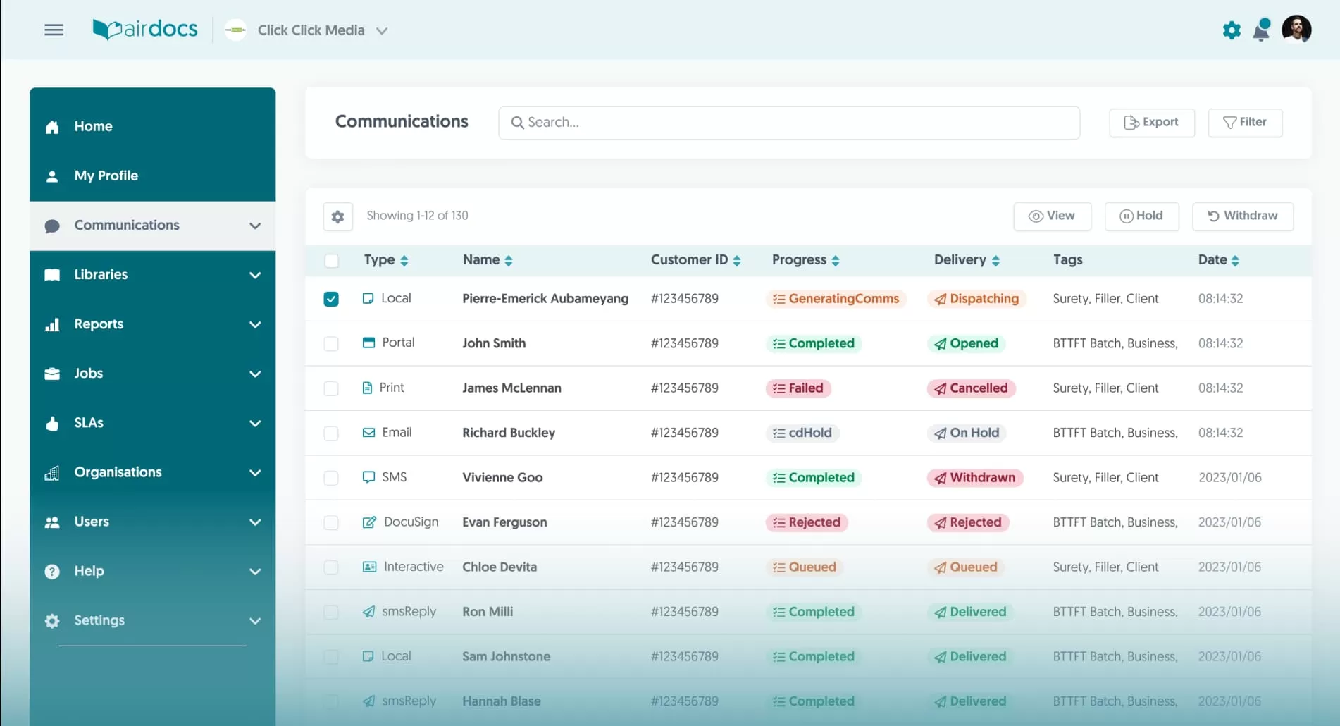 screenshot of Airdocs