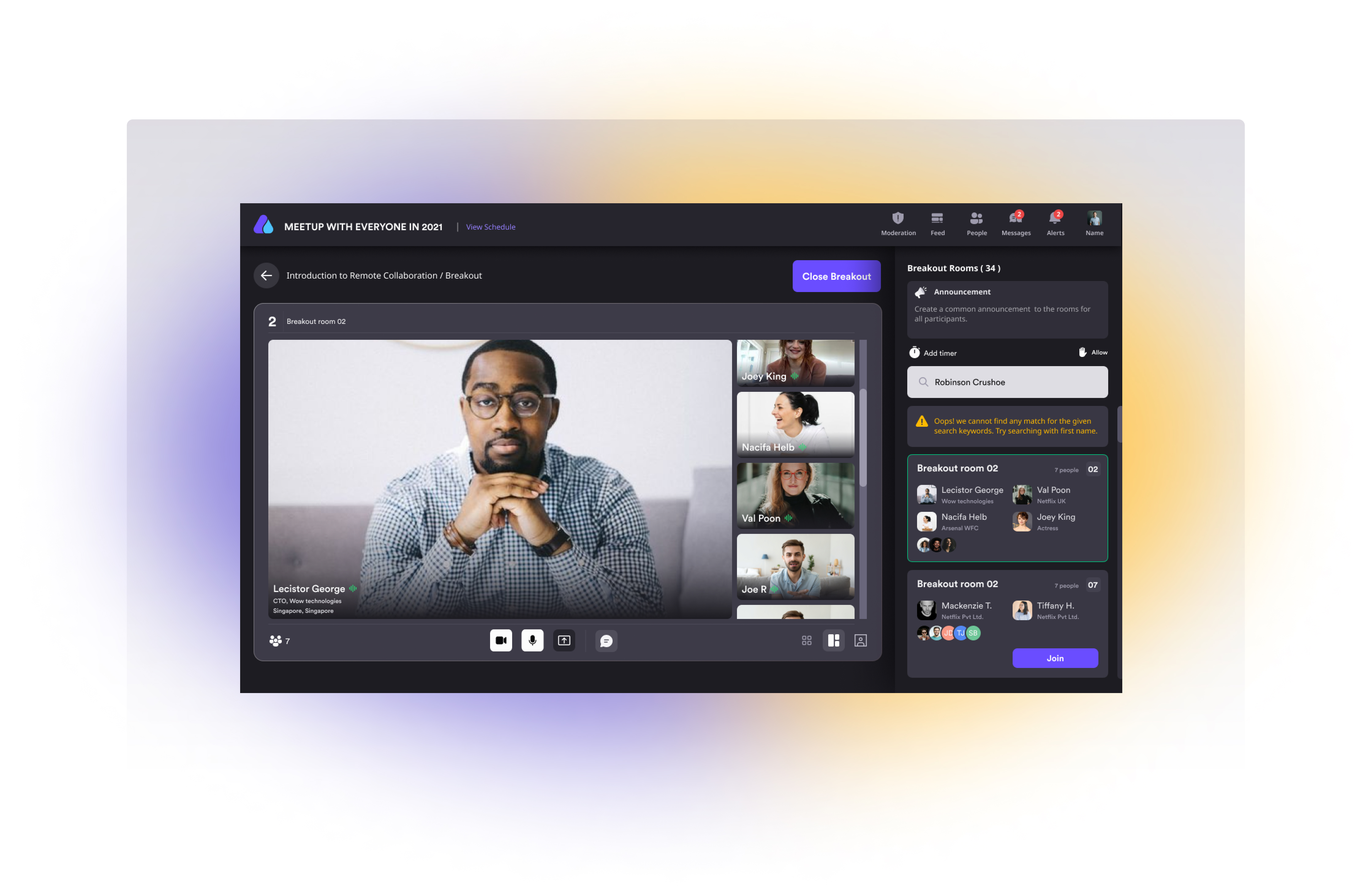 screenshot of Airmeet