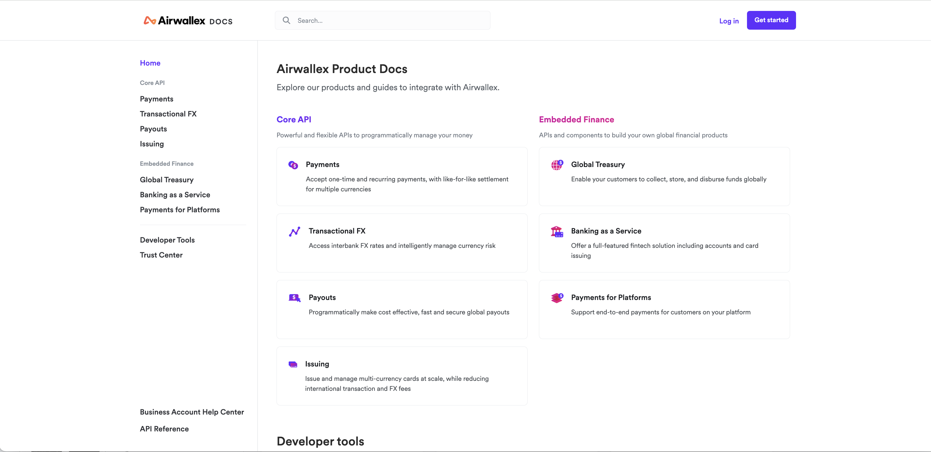 screenshot of Airwallex