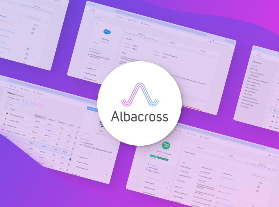 screenshot of Albacross