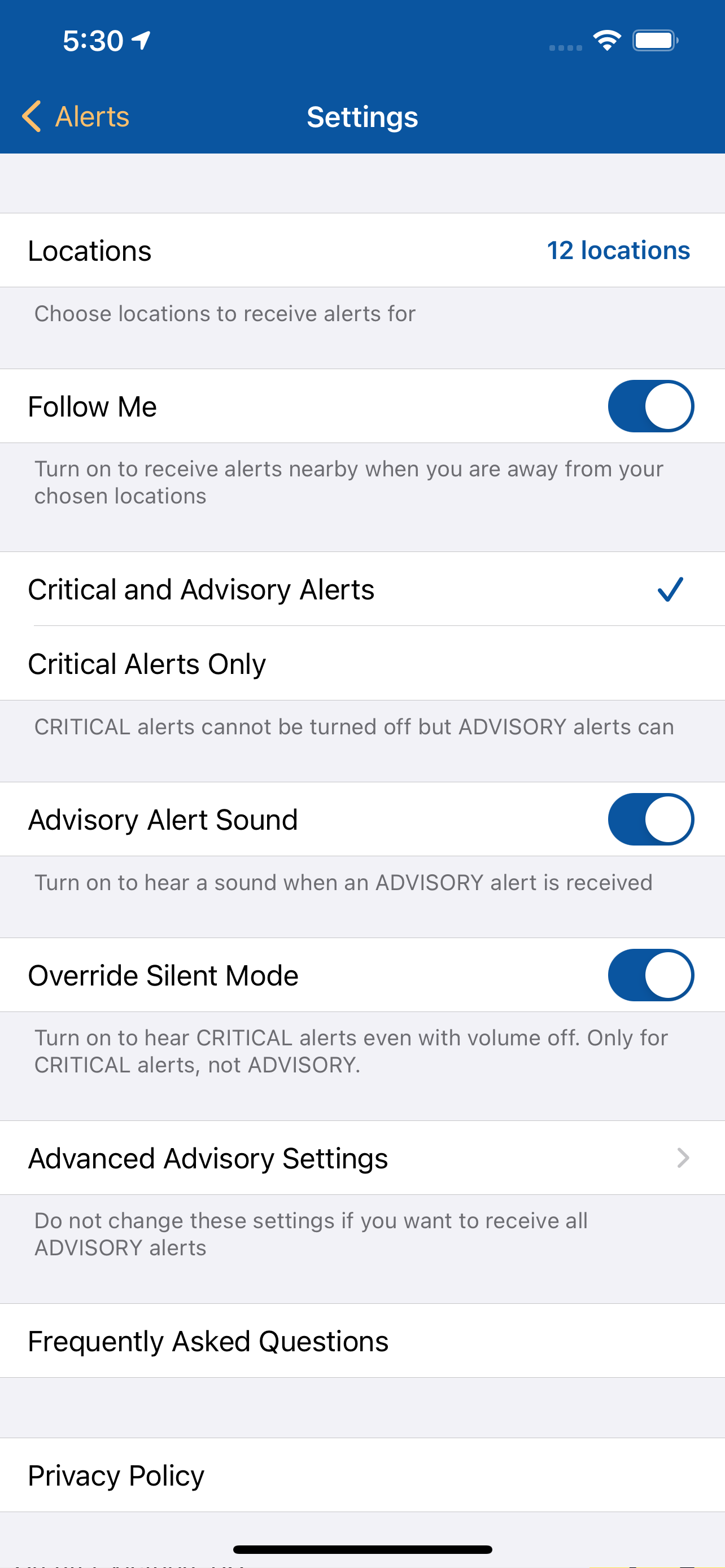 screenshot of Alertable