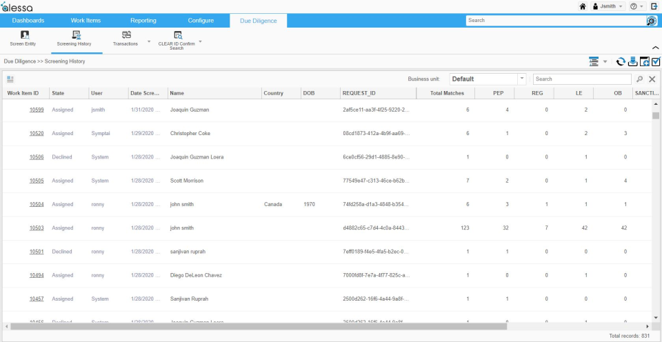 screenshot of Alessa