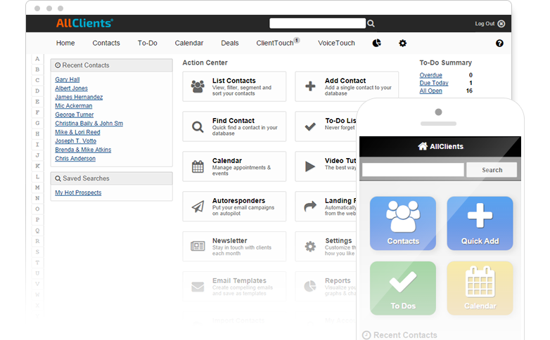 screenshot of AllClients