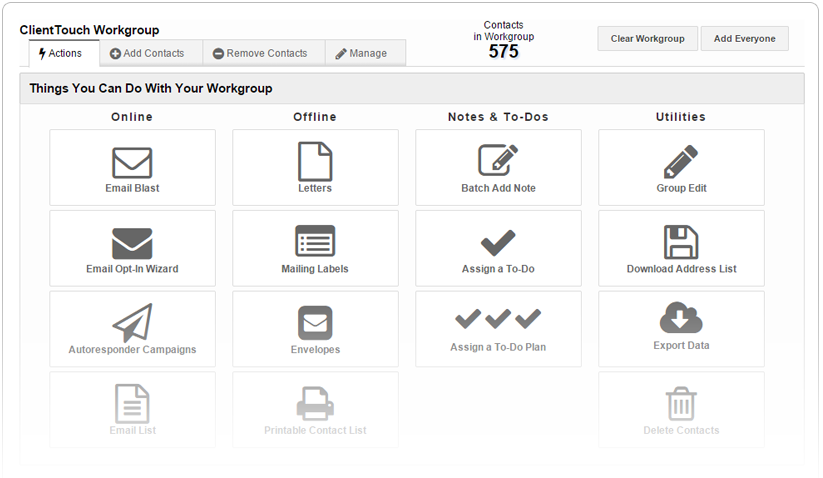 screenshot of AllClients