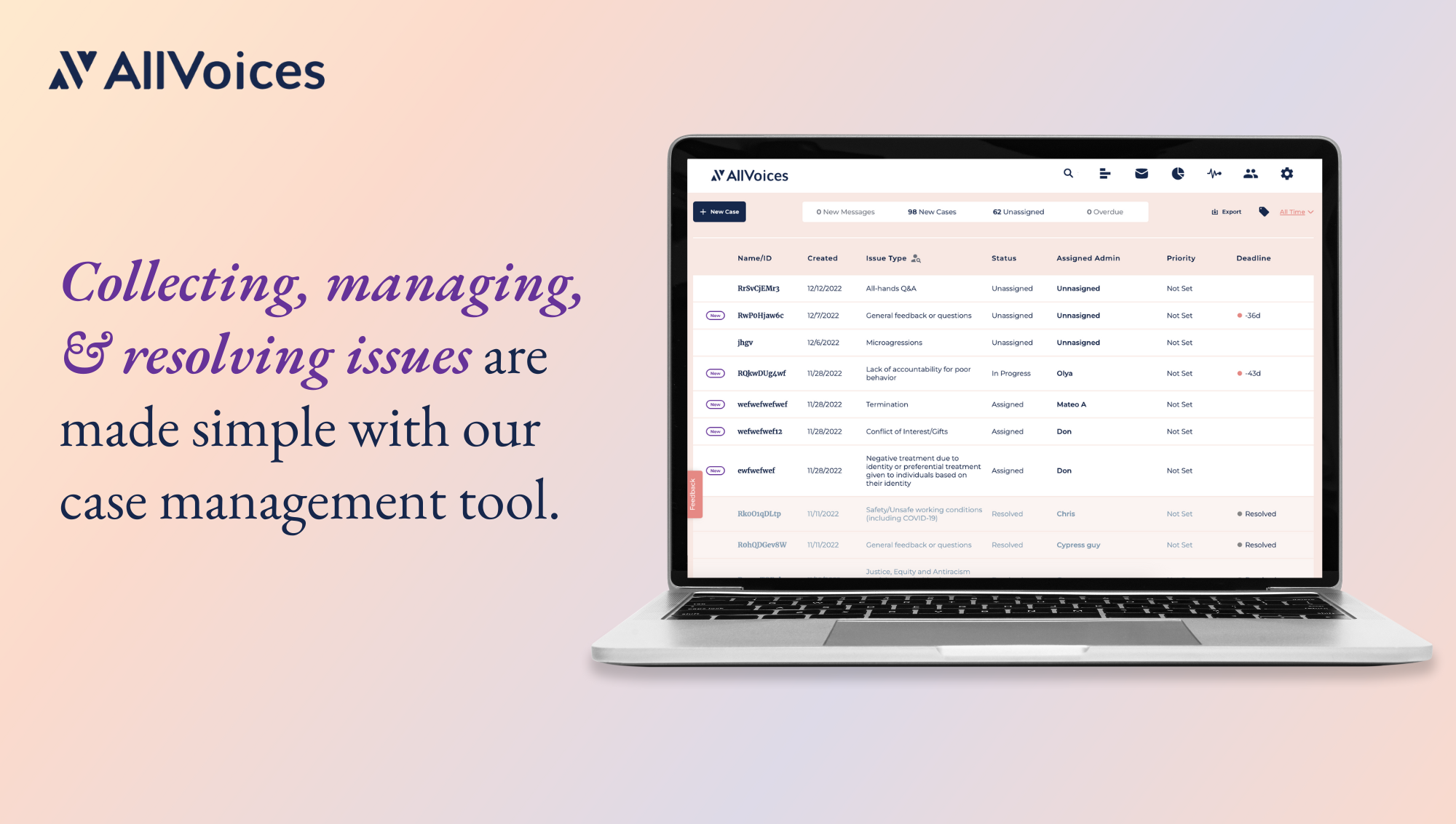 screenshot of AllVoices