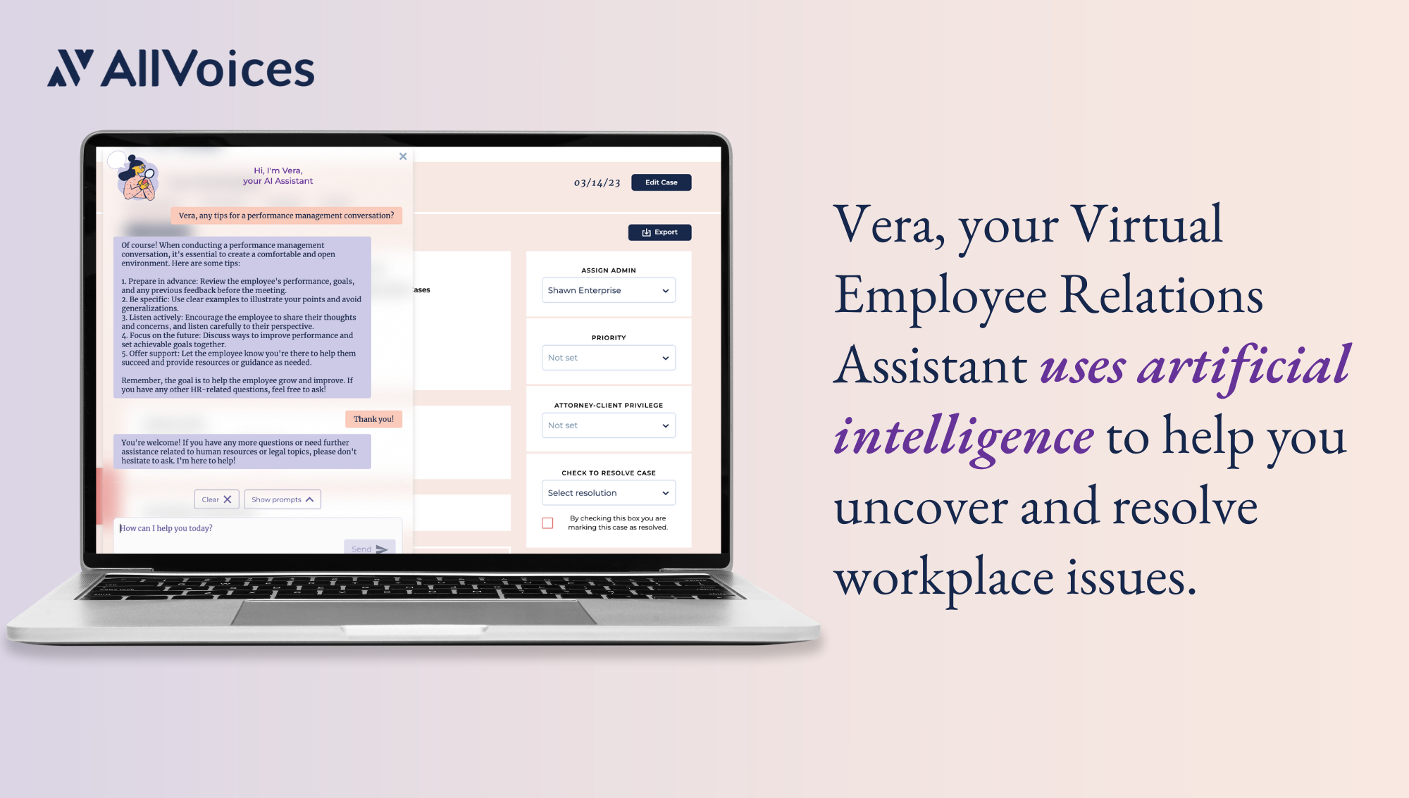 screenshot of AllVoices