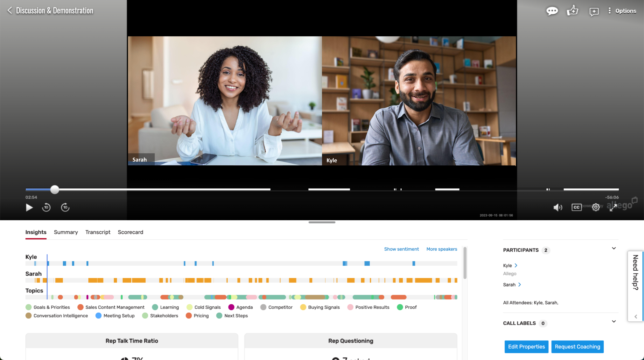 screenshot of Allego