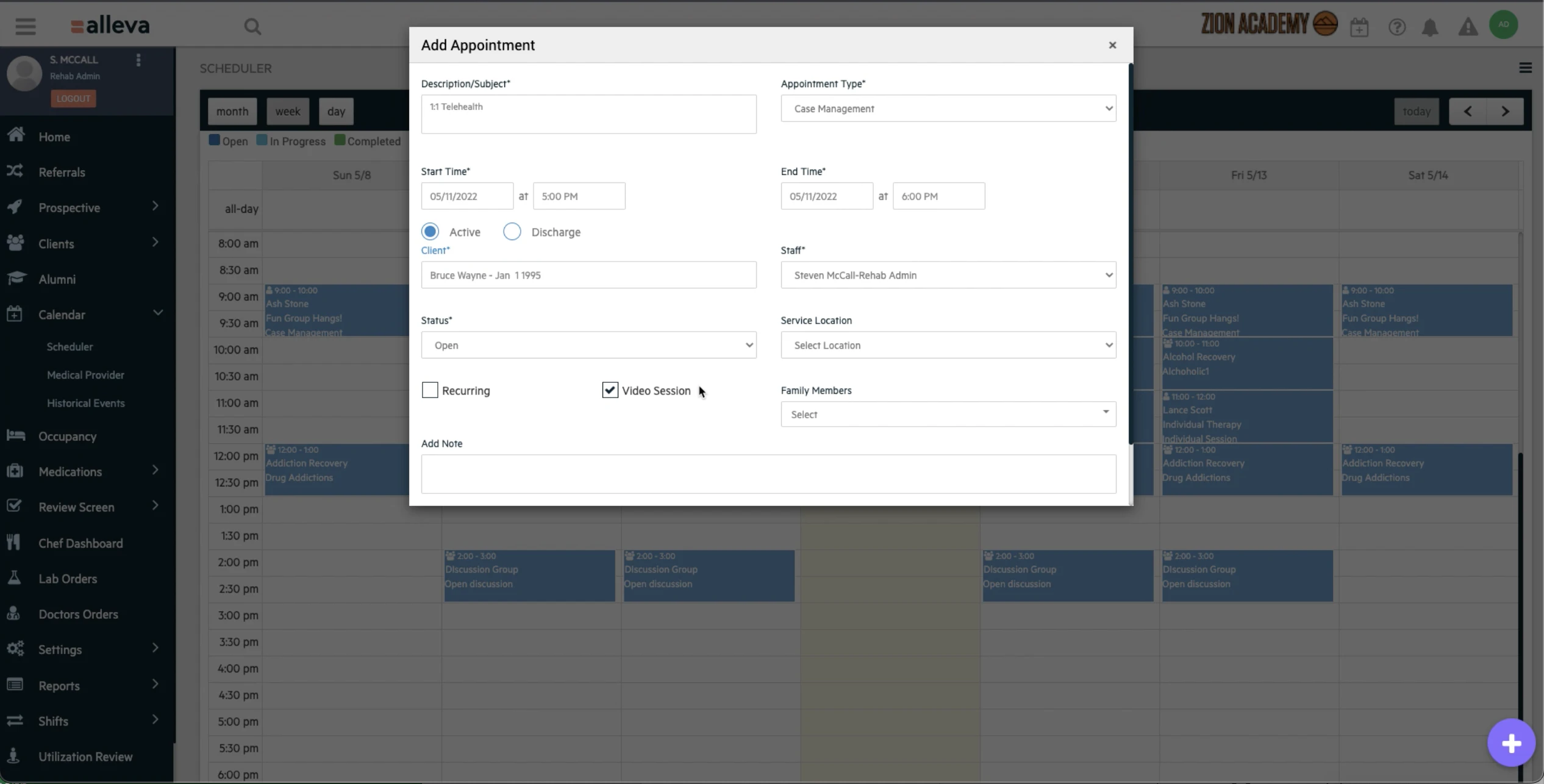 screenshot of Alleva