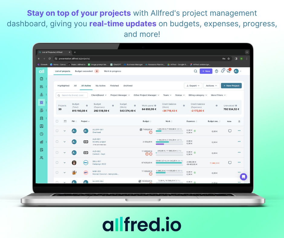 screenshot of Allfred