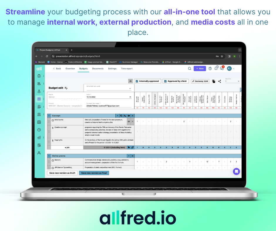 screenshot of Allfred