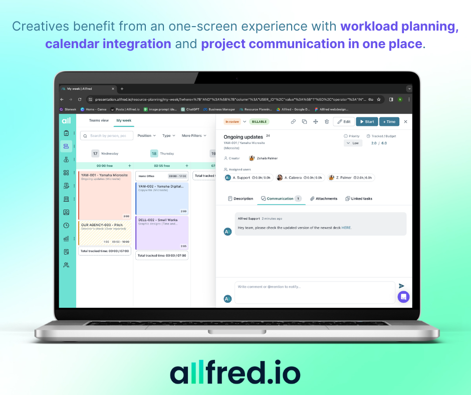 screenshot of Allfred