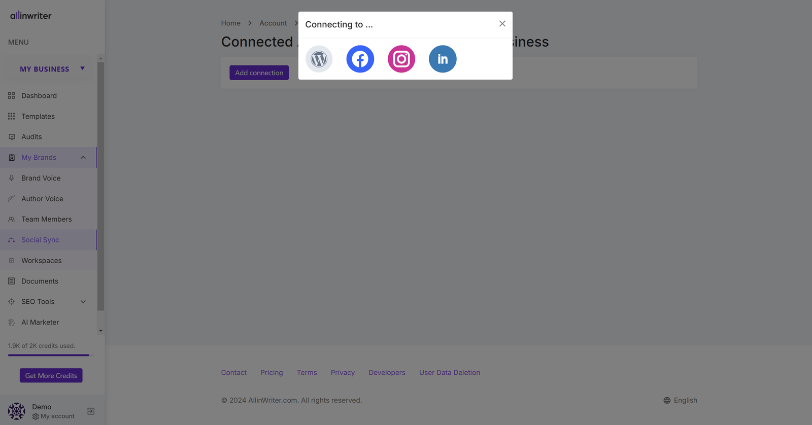 screenshot of AllinWriter