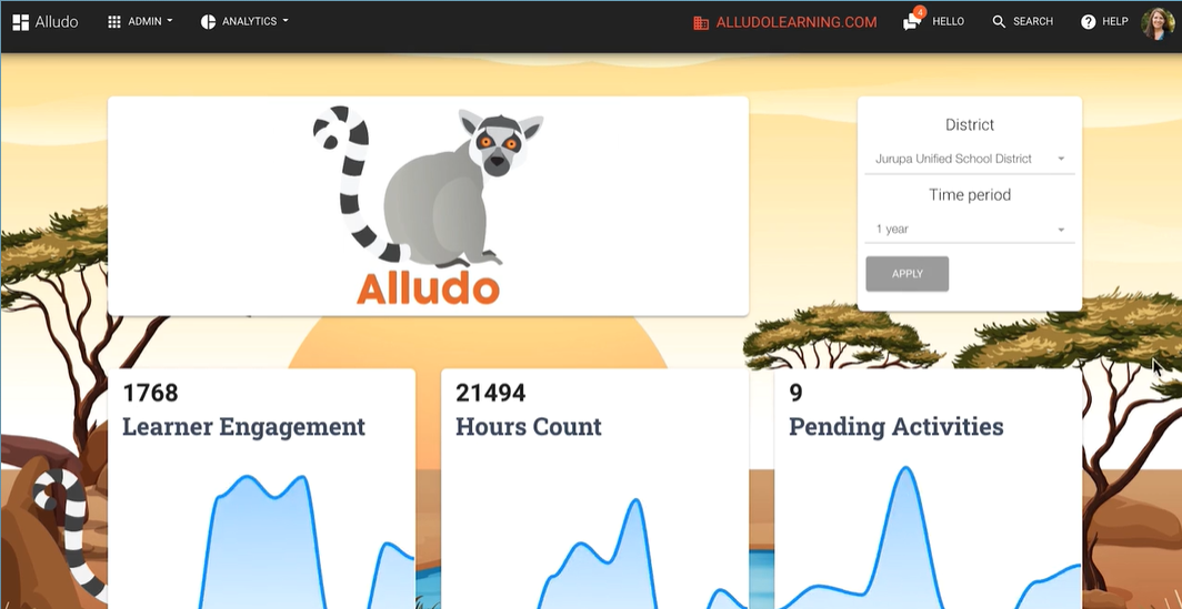 screenshot of Alludo