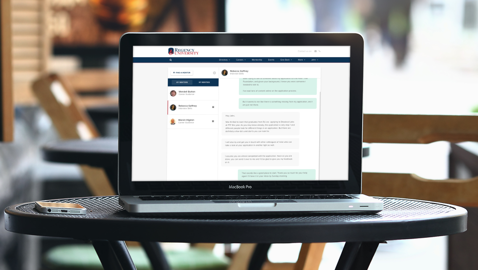 screenshot of Almabase