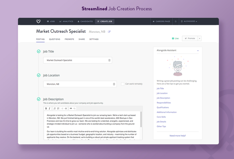 screenshot of Alongside