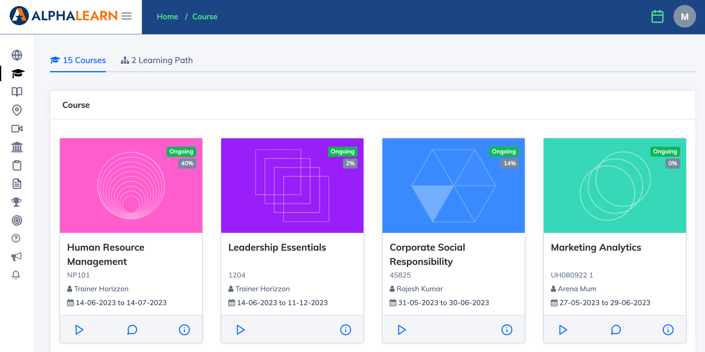 screenshot of AlphaLearn