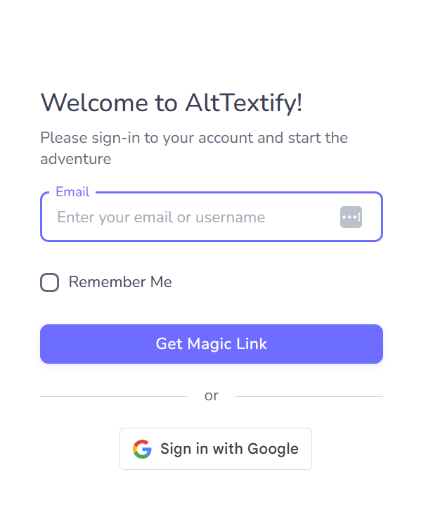 screenshot of AltTextify