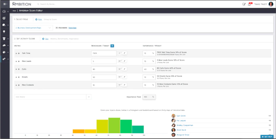 screenshot of Ambition