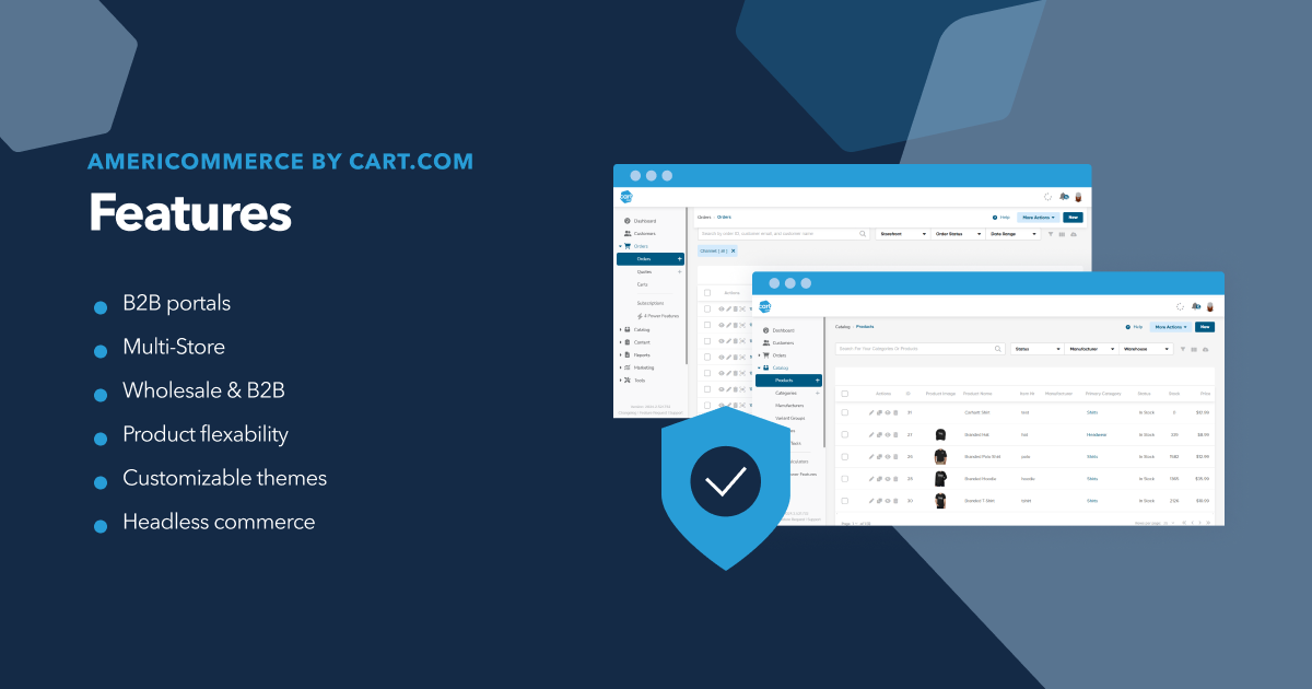screenshot of AmeriCommerce