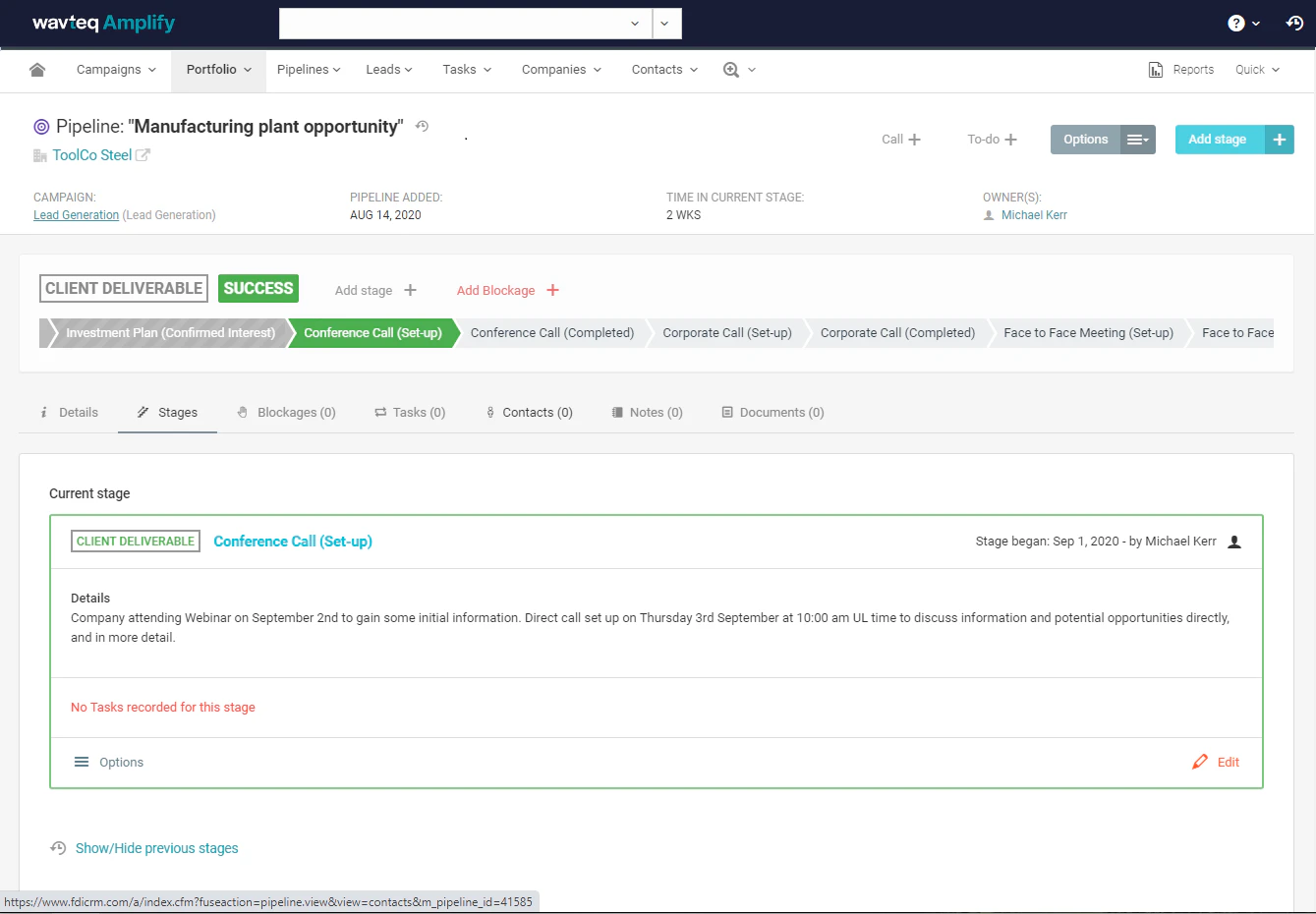 screenshot of Amplify