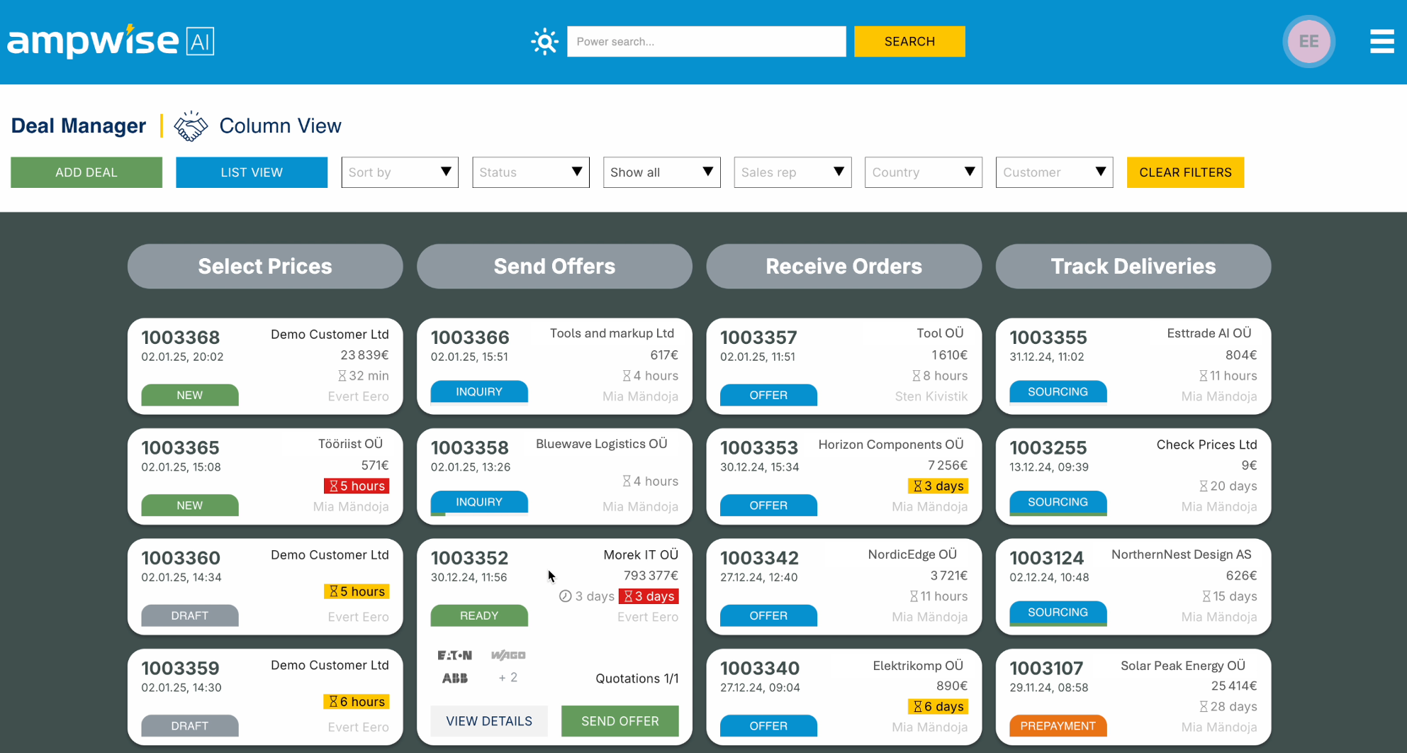 screenshot of Ampwise-AI