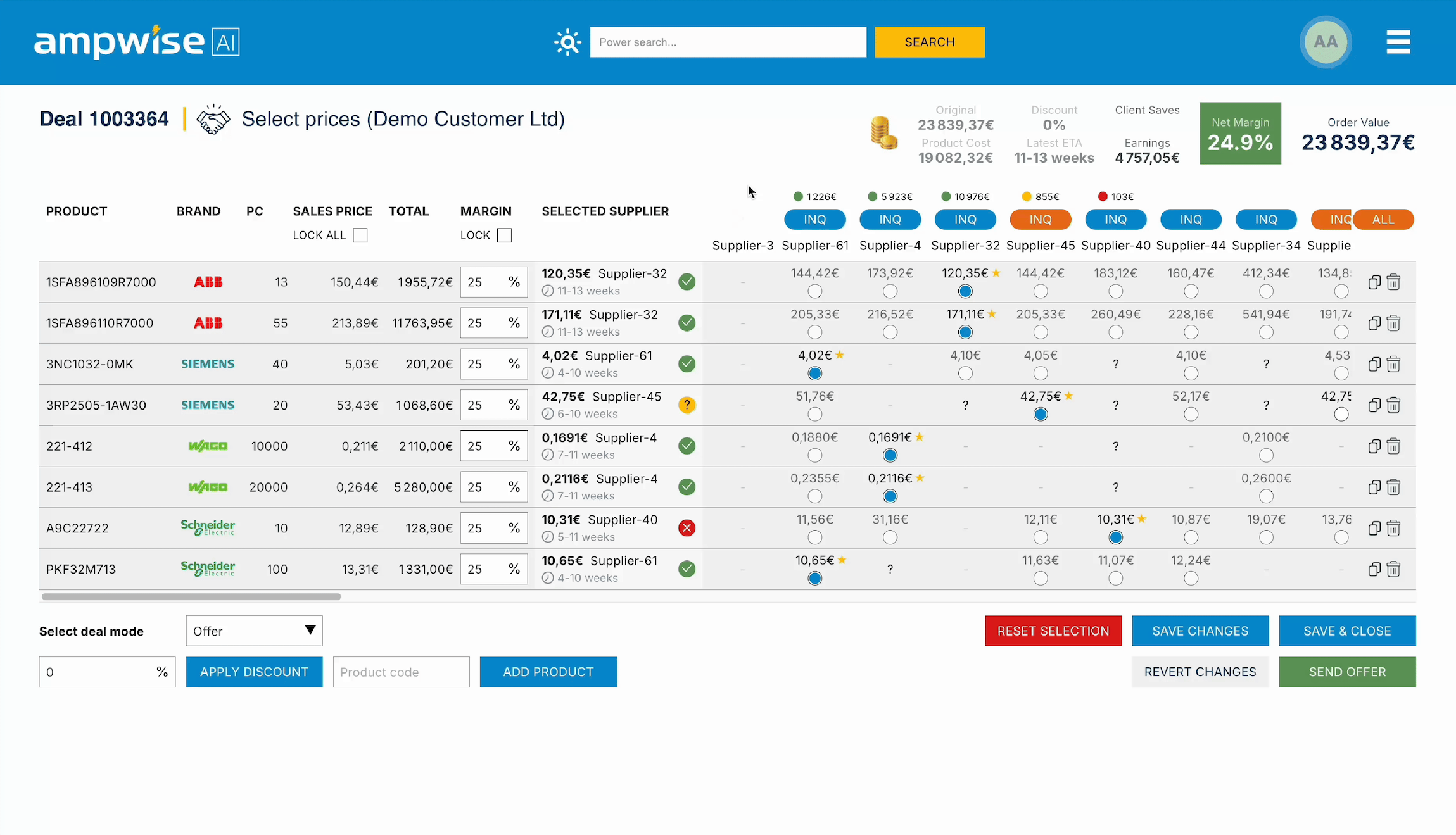screenshot of Ampwise-AI