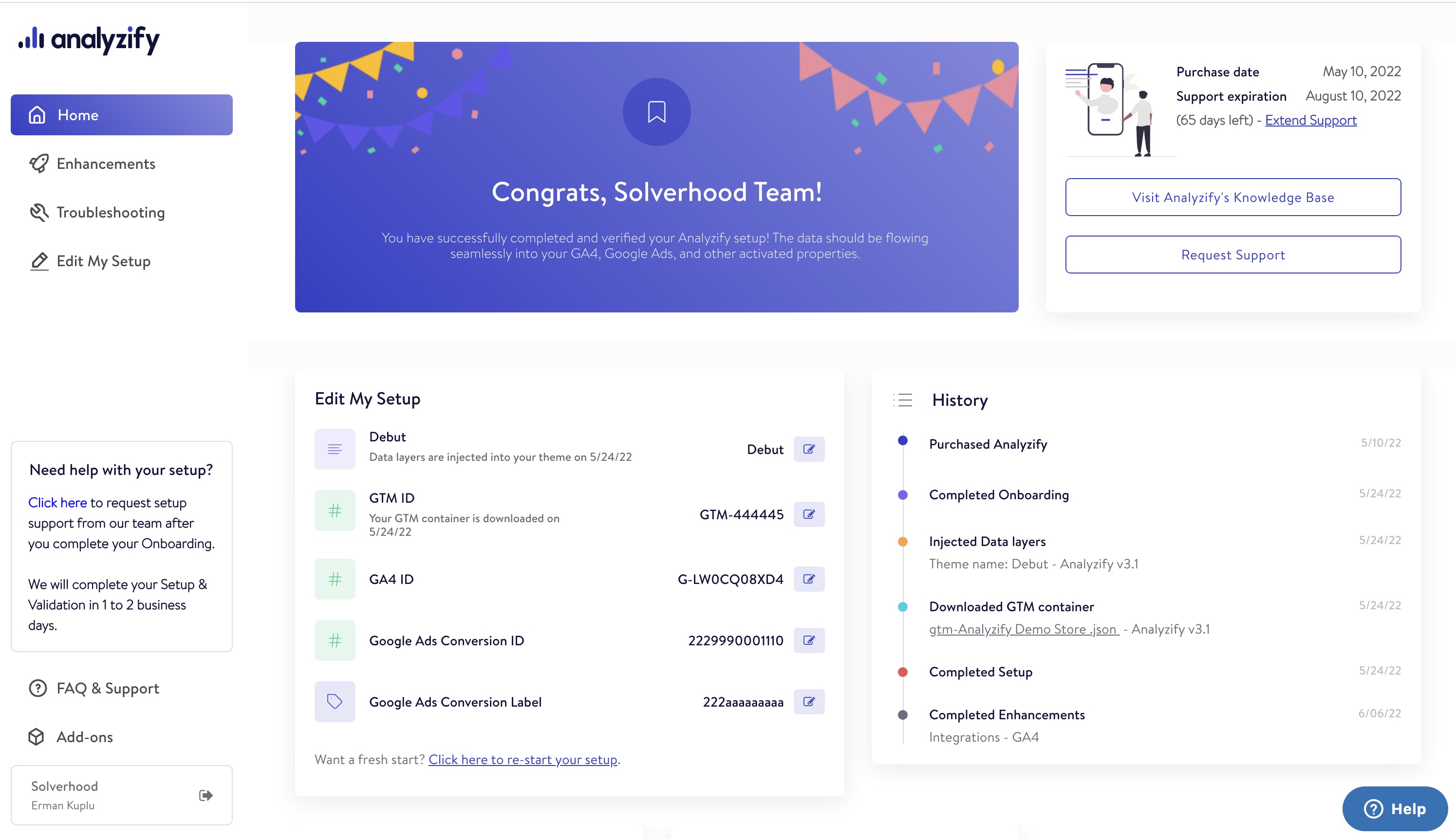 screenshot of Analyzify