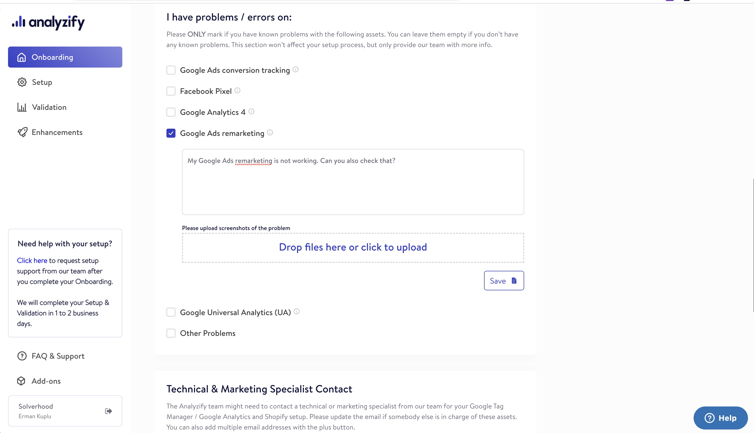 screenshot of Analyzify