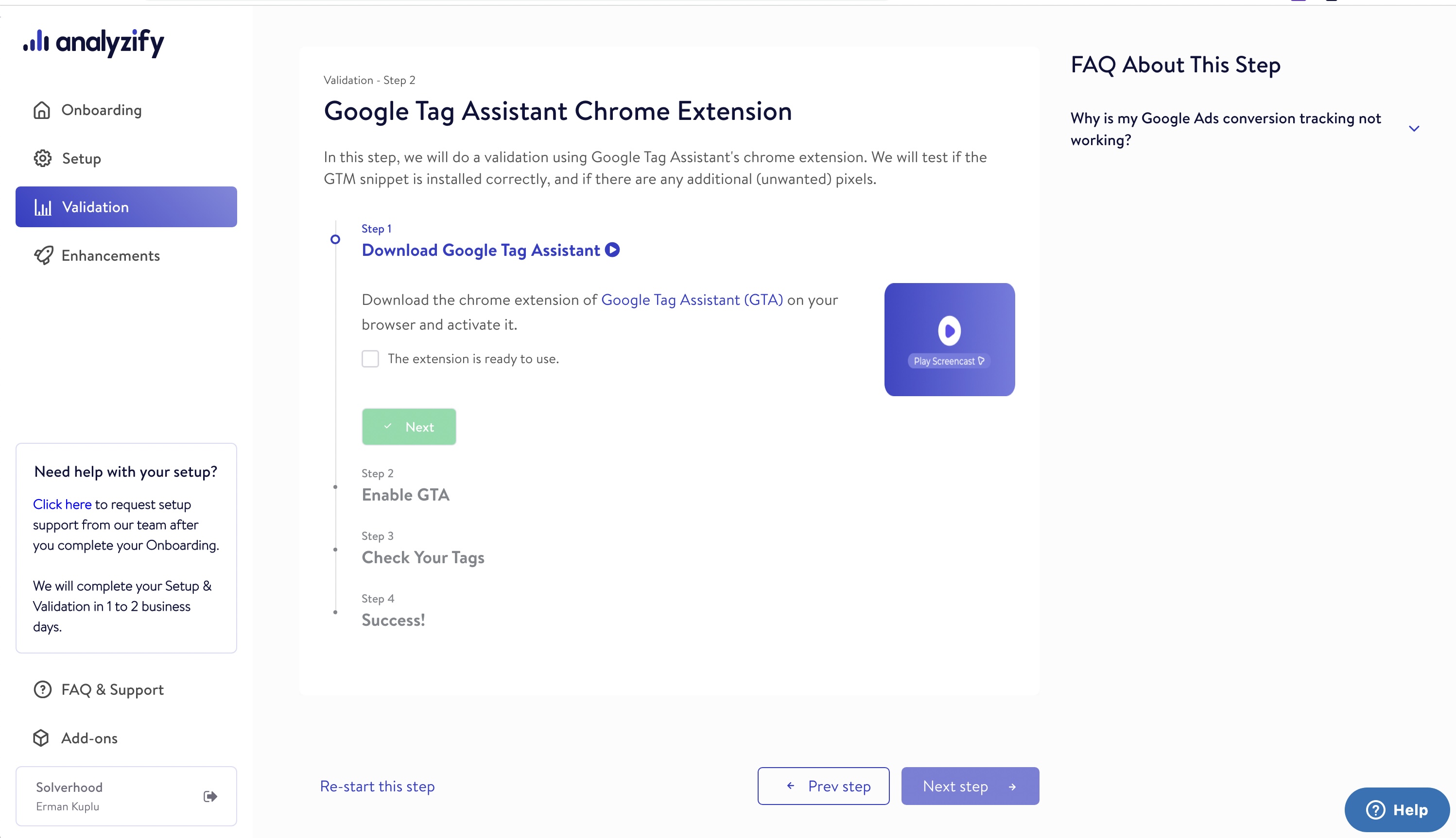 screenshot of Analyzify