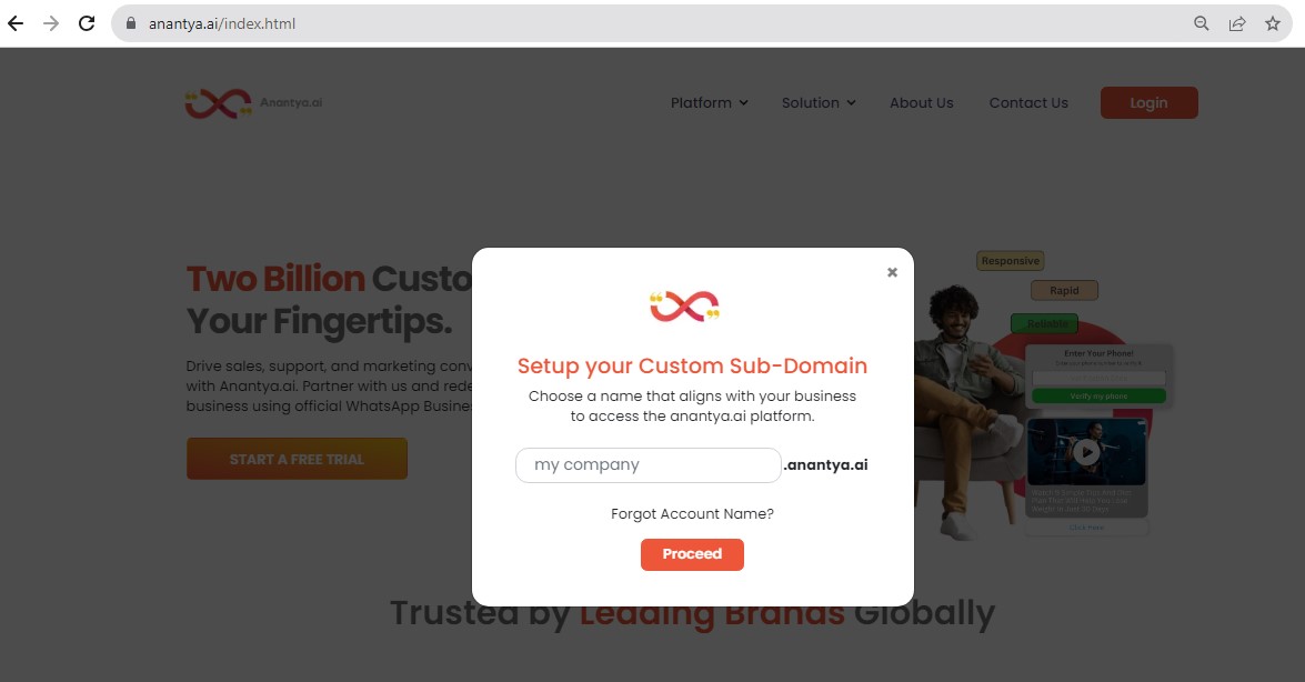 screenshot of Anantya.ai