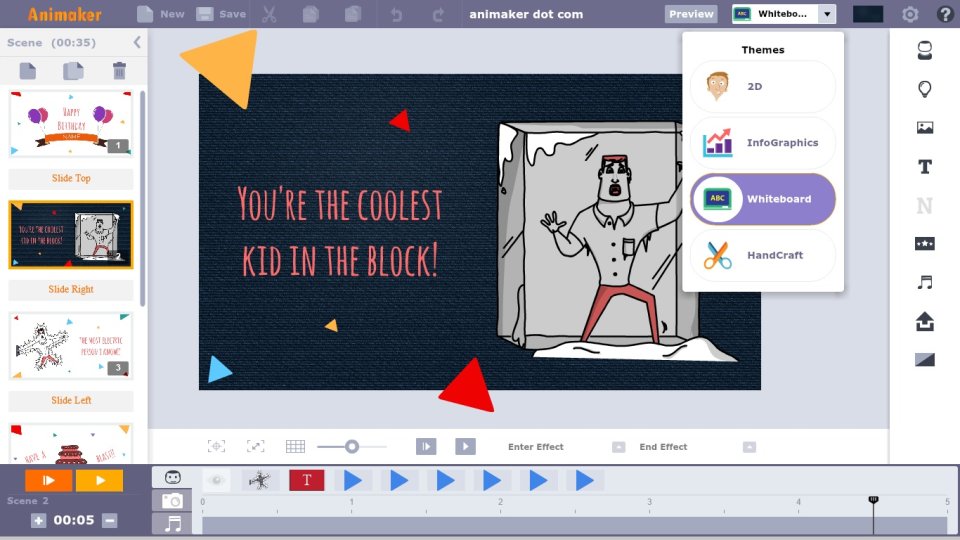 screenshot of Animaker