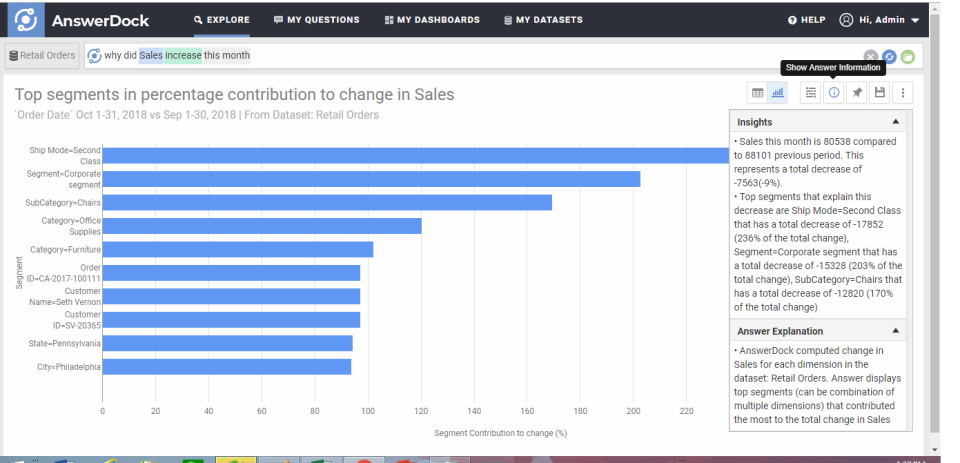 screenshot of AnswerDock