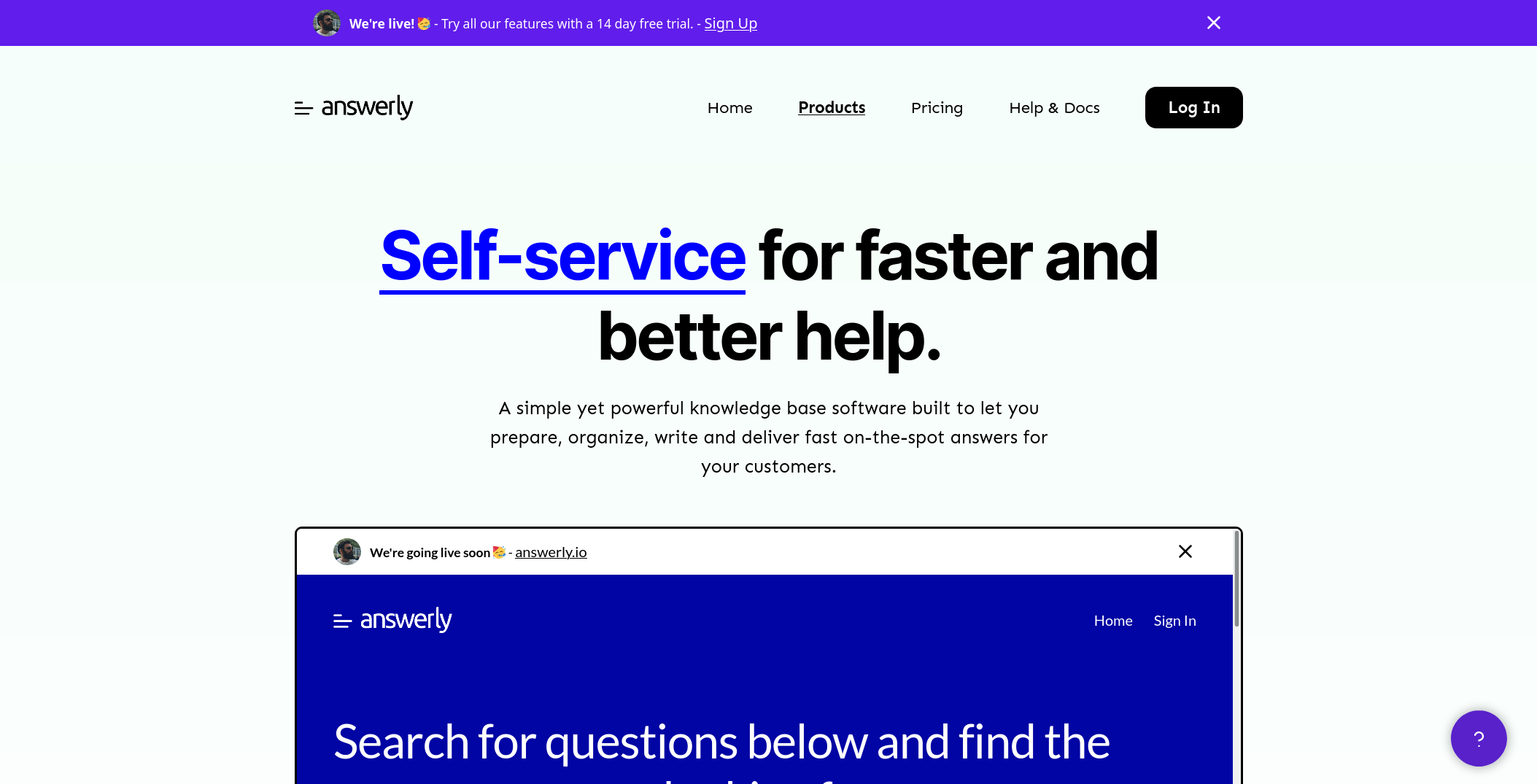 screenshot of Answerly