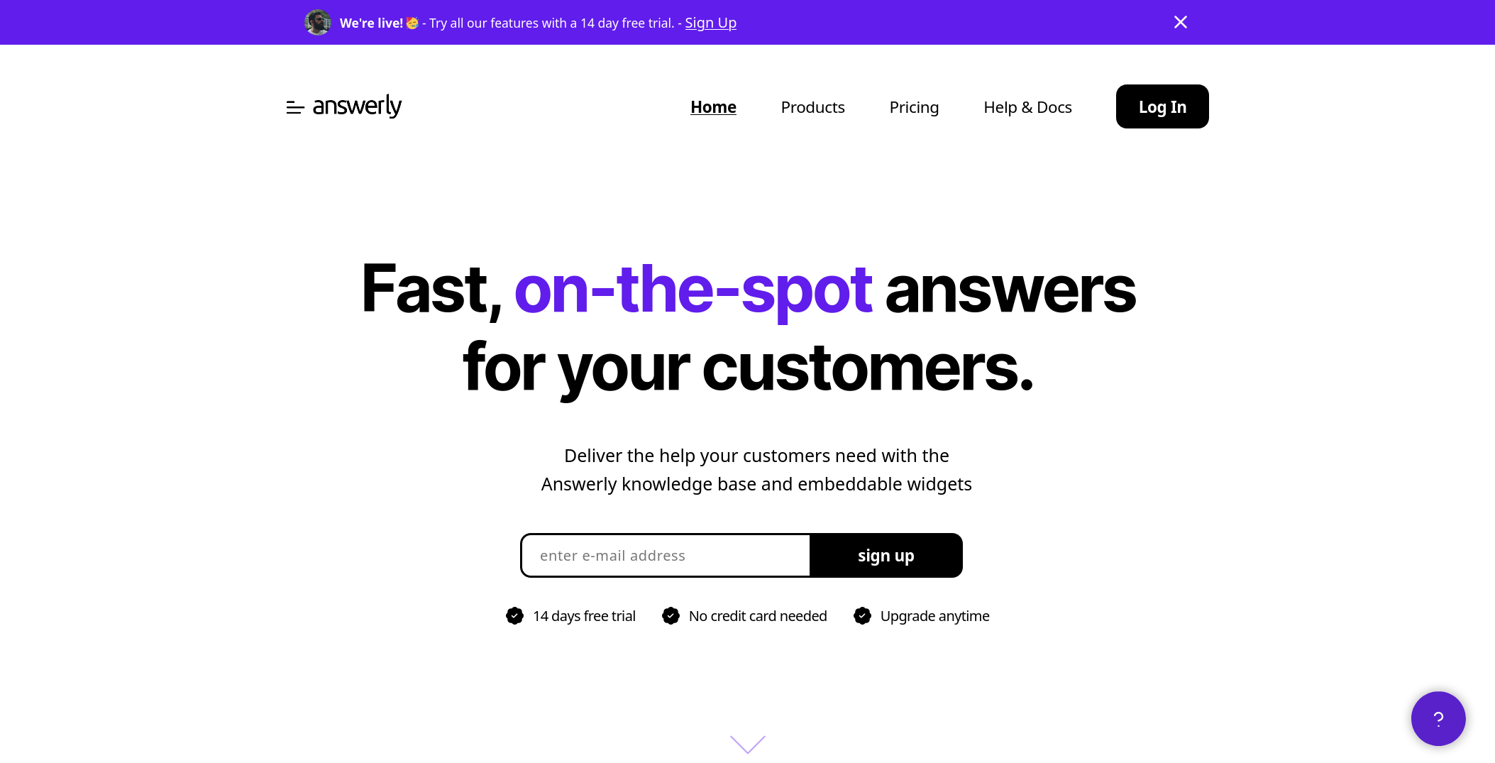 screenshot of Answerly