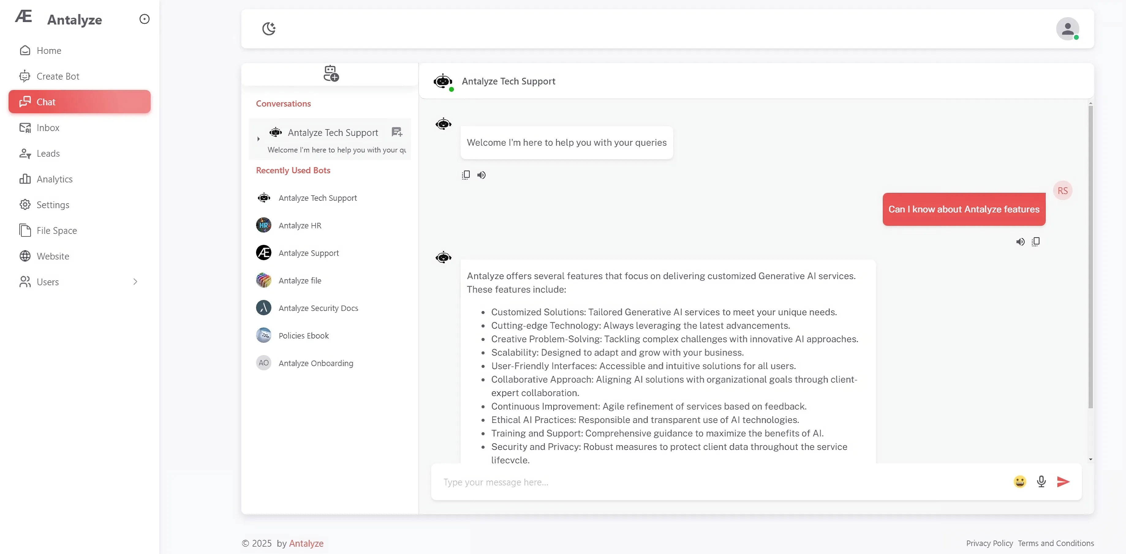 screenshot of Antalyze