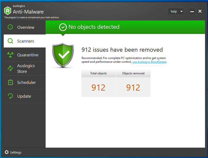 screenshot of Anti-malware