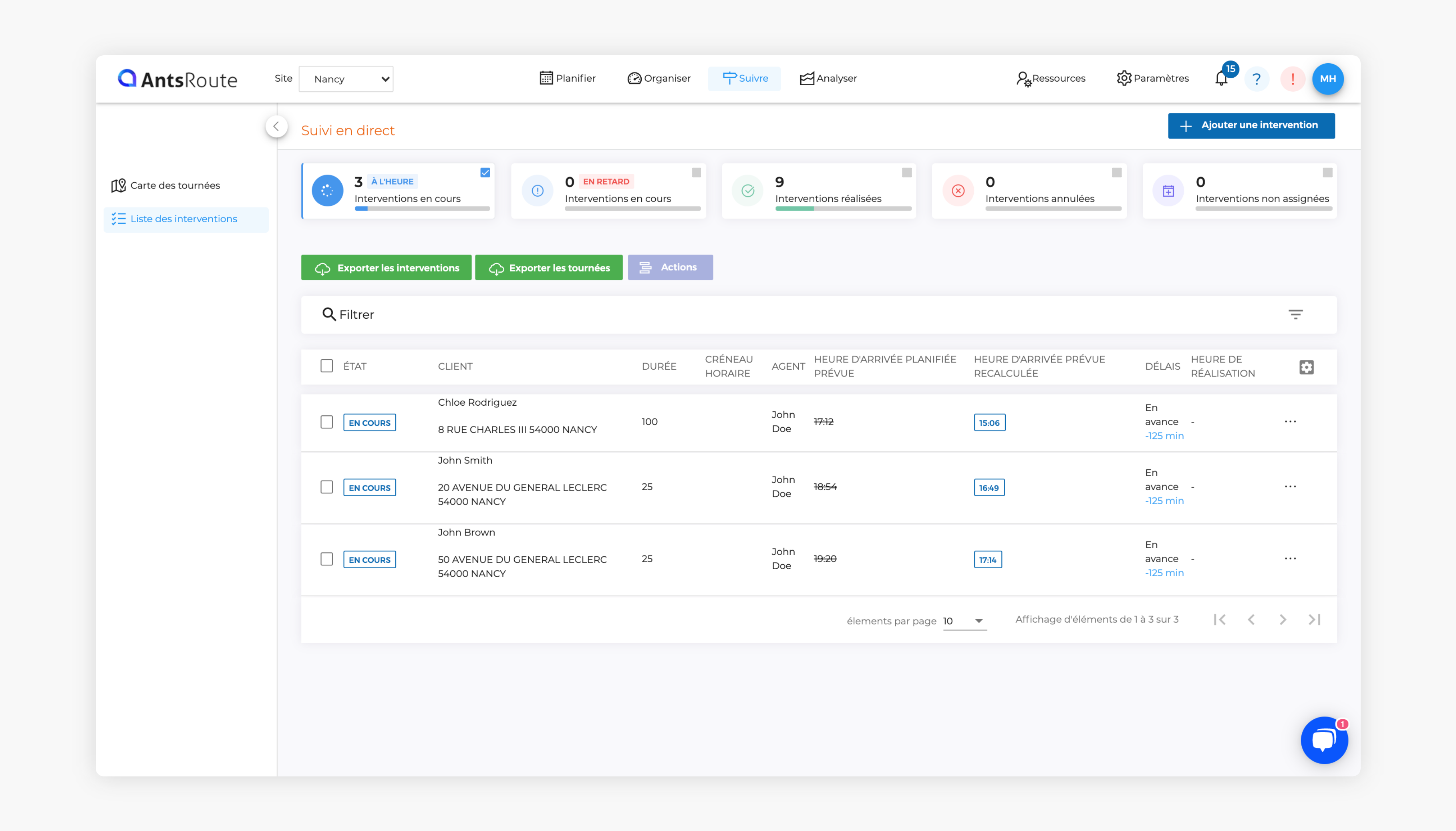 screenshot of Antsroute