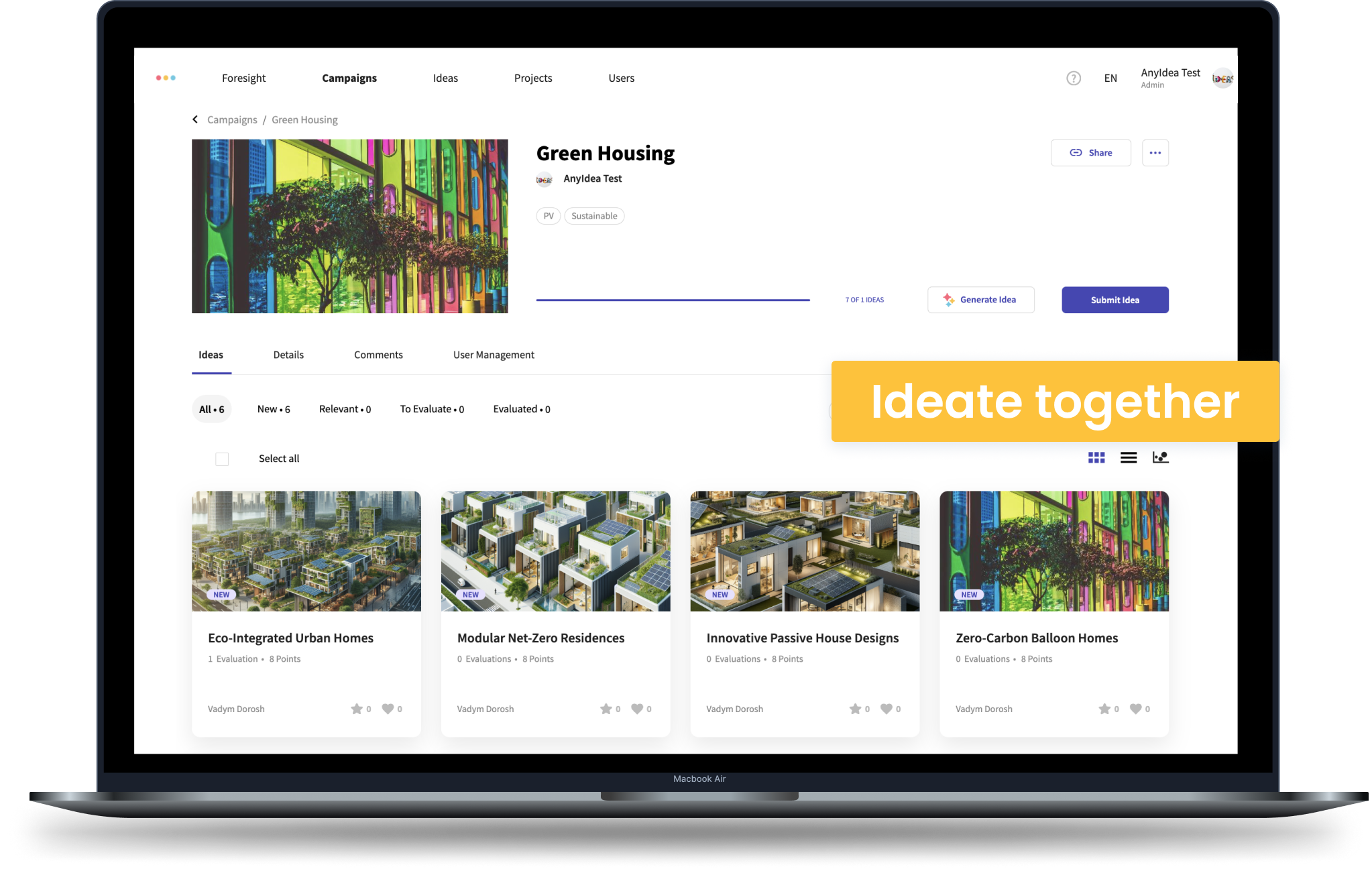 screenshot of AnyIdea