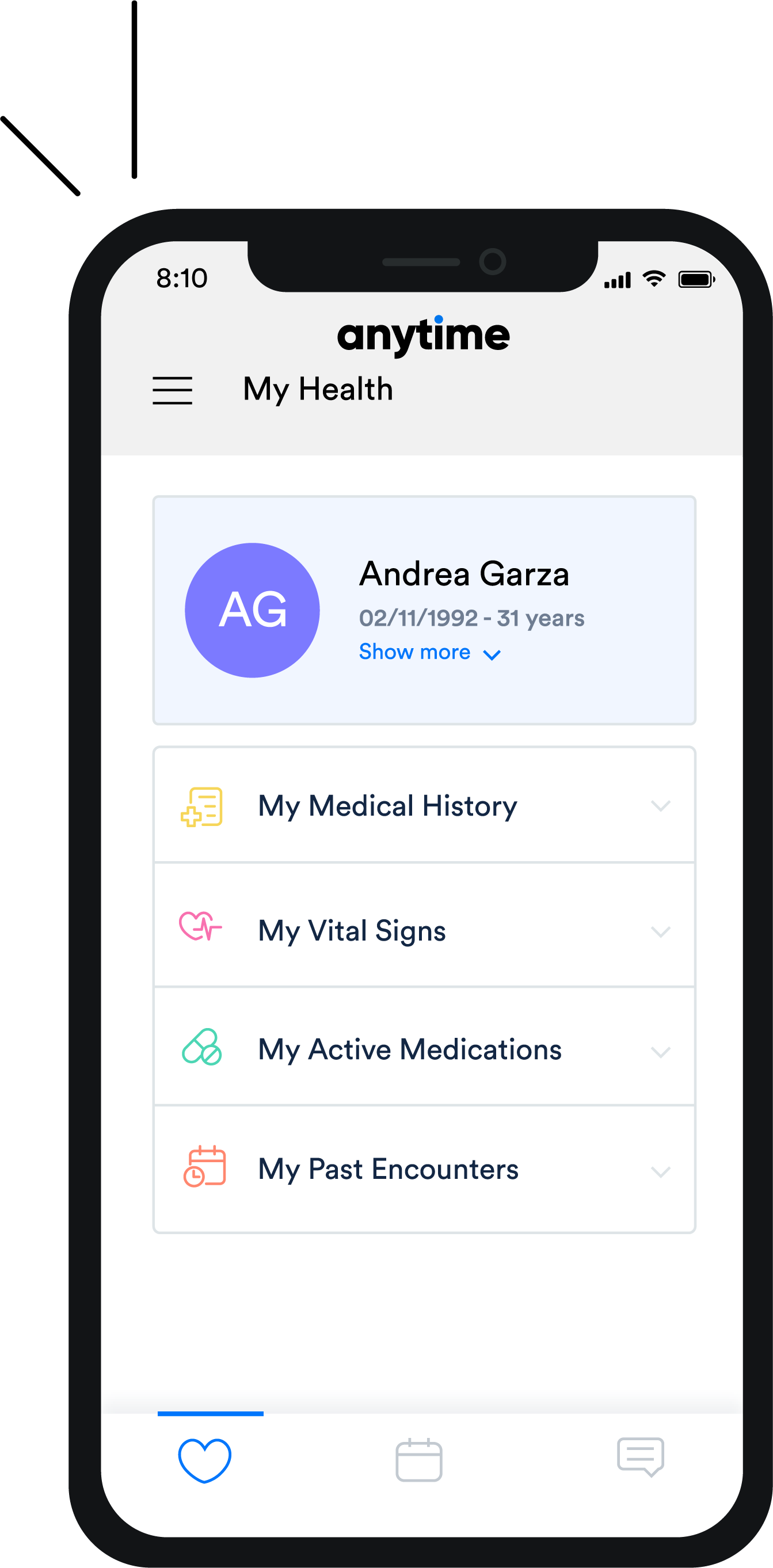 screenshot of Anytime