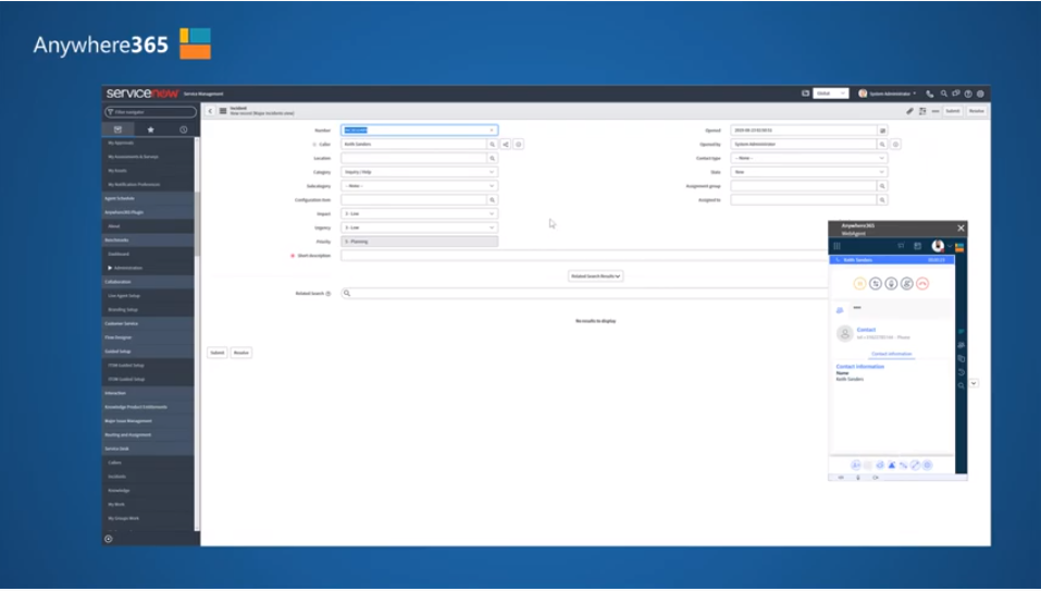 screenshot of Anywhere365