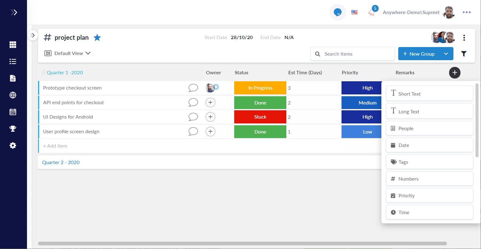 screenshot of Anywhere
