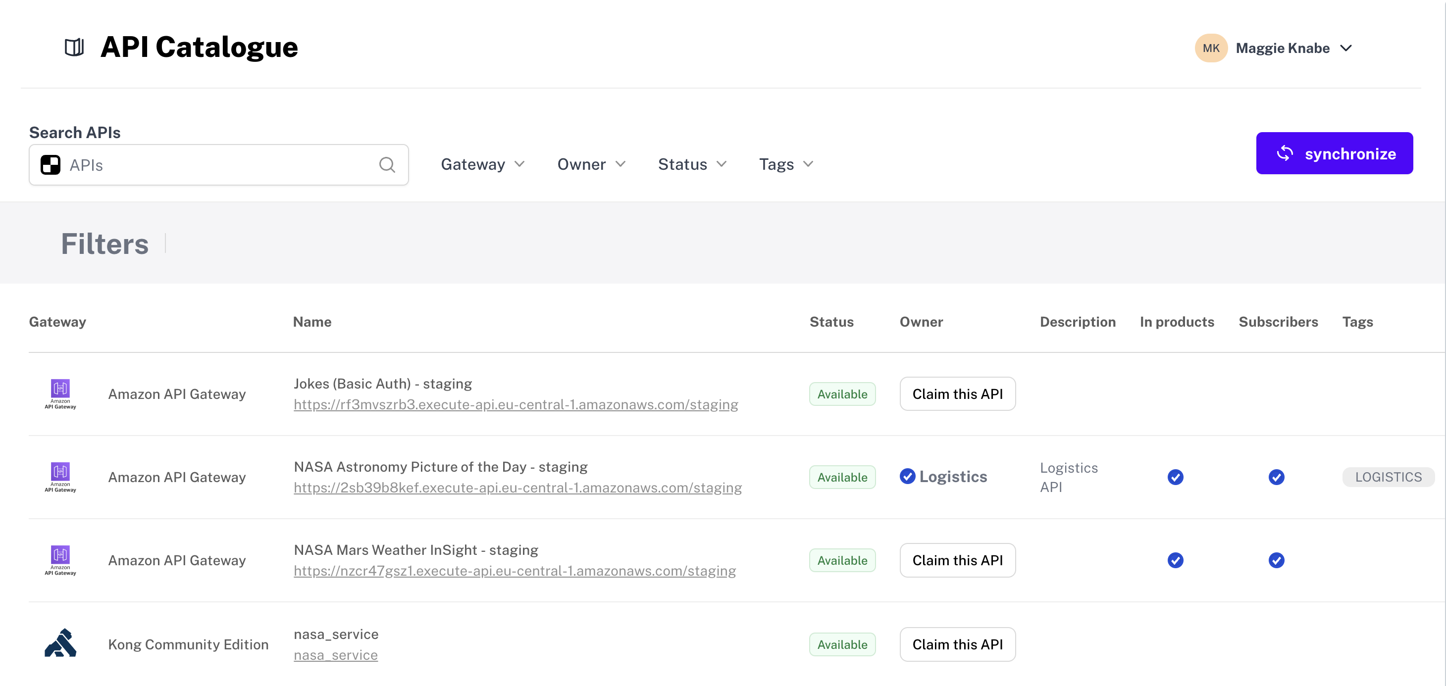 screenshot of Apiable
