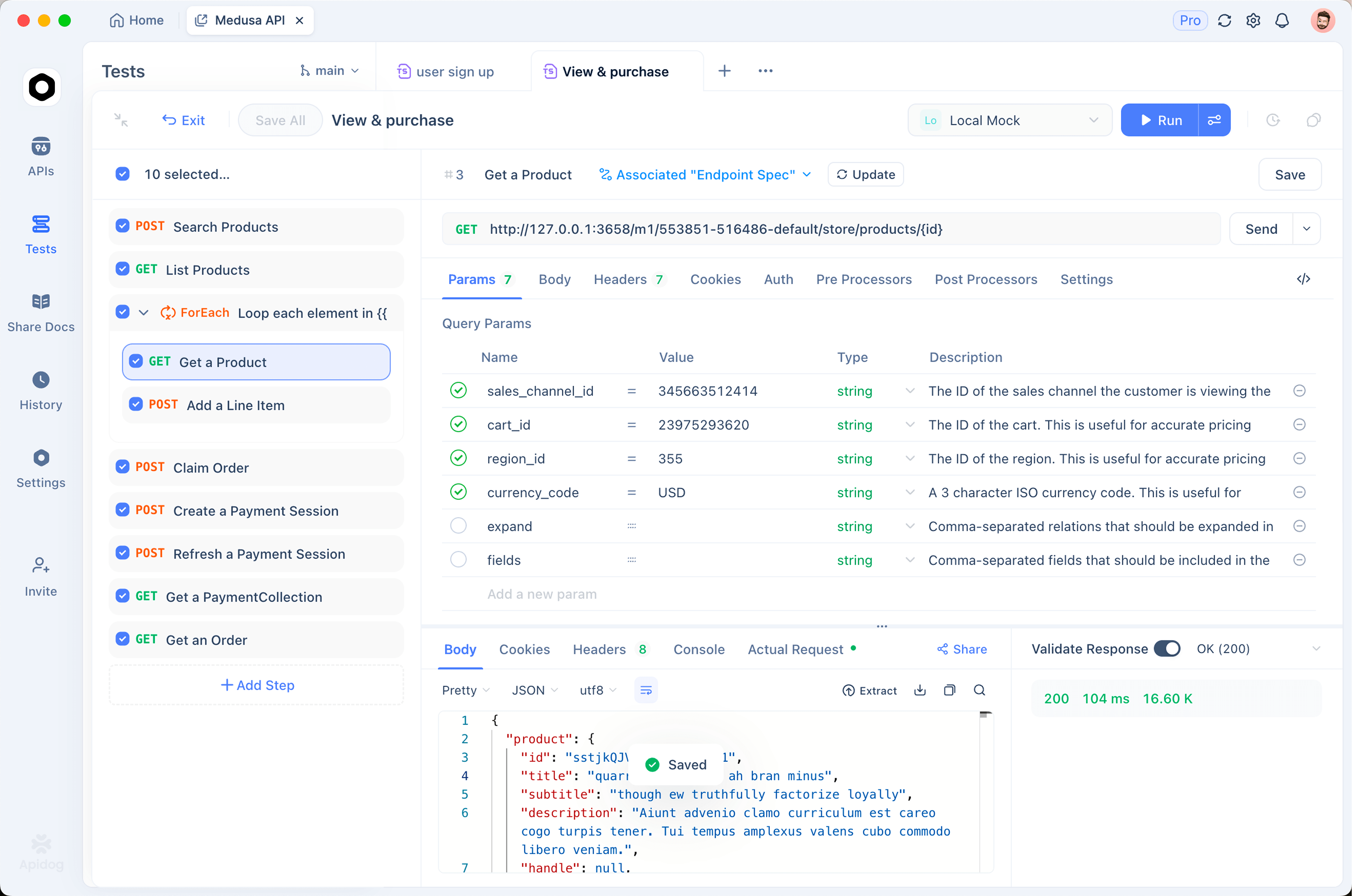 screenshot of Apidog