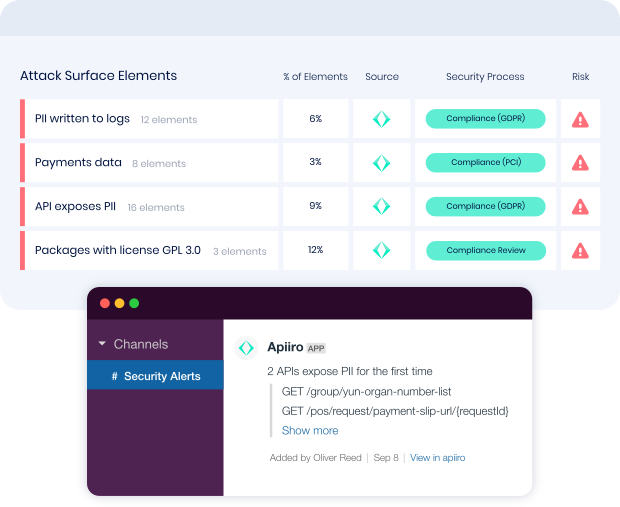 screenshot of Apiiro