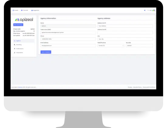 screenshot of Apizeal